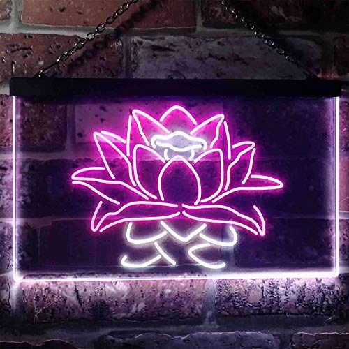 Lotus Flower Dual LED Neon Light Sign